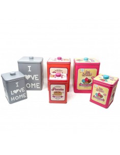 Set x2 Latas Cuadradas Tapa...