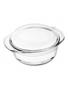 Tradineur - Fuente para horno ovalada con tapa - Fabricado en Vidrio - Apto  para horno, microondas, congelador y lavavajillas 