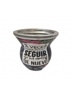 Mate Vidrio Forrado Decorado