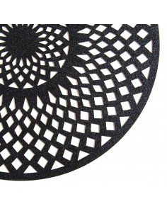 Individual PVC Negro Redondo 2