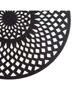 Individual PVC Negro Redondo 2