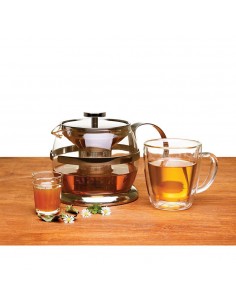 Set x2 Tazas Vidrio Doble Té y Café Tramontina