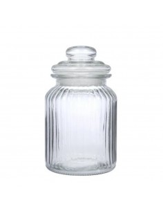 Frasco Vidrio Rayas Tapa...