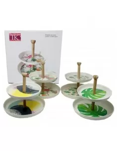 Exhibidor 2 Pisos Bambú 2