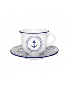 Juego Vajilla Porcelana Floreal Náutico x30 Piezas Oxford