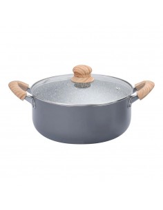 Batería De Cocina Antiadherente Granito 5 Piezas Hudson