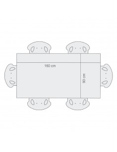 Mesa Camelia 160x90 Rossi Estilo Nórdico | Andreplast