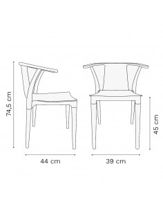 Silla Palta Wood Rossi Patas Madera Paraíso | Andreplast