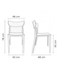 Silla Rio Rossi Plástico Inyectado Apilable | Andreplast