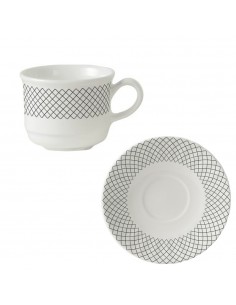 Juego de Vajilla Ceramica Decorada Amaranta x20 piezas Corona