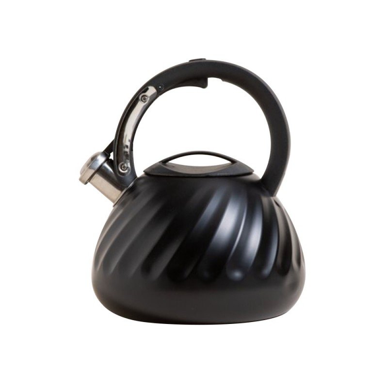 Pava Acero Silvadora Acanalada Negra 2,7 L