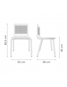 Silla Ananá Rossi Apilable con Patas de Caño | Andreplast