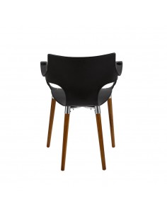 Silla Jim Wood Rossi con Patas de Madera Paraíso | Andreplast