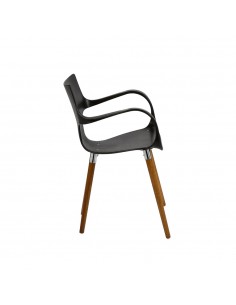 Silla Jim Wood Rossi con Patas de Madera Paraíso | Andreplast