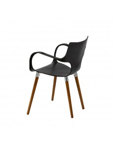 Silla Jim Wood Rossi con Patas de Madera Paraíso | Andreplast