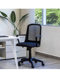 Silla de Escritorio Fresa Neumática Rossi Negra | Andreplast