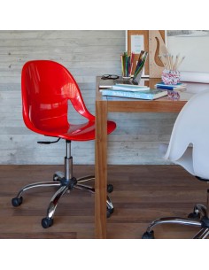 Silla de Escritorio Nina Neumática Cromada Rossi | Andreplast