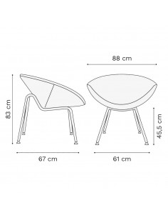 Sillón Ovo Tapizado