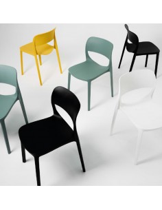 Silla Smile de Polipropileno con Protección UV Apilable | Andreplast