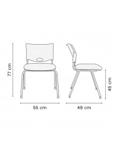 Silla de Escritorio Rombo Fija Rossi | Andreplast