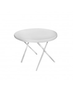Mesa Plástica Redonda Plegable