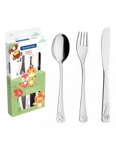 Juego Cubiertos Infantil Acero X3 Tramontina