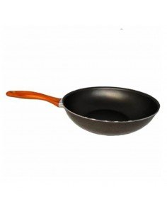 Wok Teflón c/ Mango Madera 28 cm