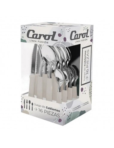 Juego Cubiertos 16 Piezas Tiza Carol | Andreplast