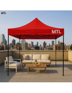 Gazebo Plegable Rojo c/... 2