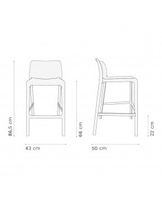 Taburete Nepal Rossi - Andreplast
