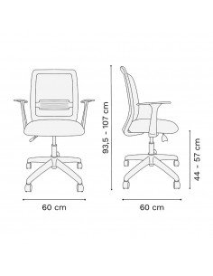 Silla Escritorio Ergonómica Mint Negra | Andreplast