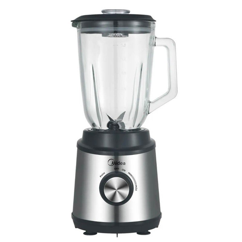 Licuadora Midea 800W Jarra de Vidrio Acero Inoxidable | Andreplast