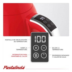 Pava Eléctrica Pastalinda Cucina Bollitore Roja 1,7L | Andreplast