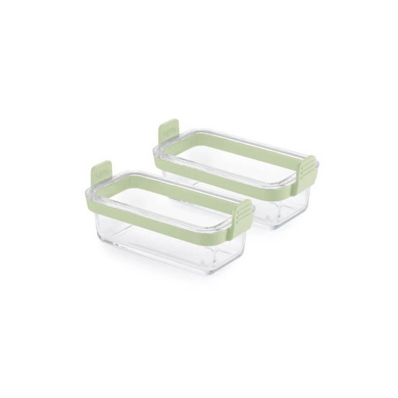 Set 2 Moldes Rectangulares de Vidrio para Airfryer Lékué | Andreplast