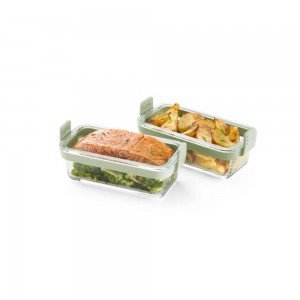 Set 2 Moldes Rectangulares de Vidrio para Airfryer Lékué | Andreplast