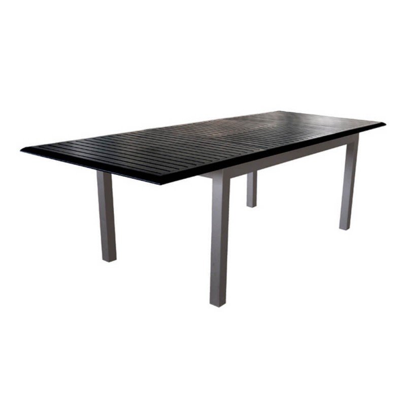 Mesa Extensible de Aluminio Boheme Negra 2.1m CEC | Andreplast