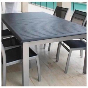 Mesa Extensible de Aluminio Boheme Negra 2.1m CEC | Andreplast