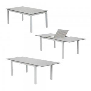 Mesa Extensible de Aluminio Boheme Blanca 2.8m CEC | Andreplast