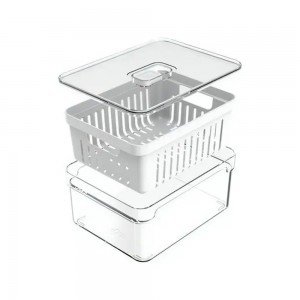 Organizador de Heladera Clear Fresh con Cesta 650ml OU | Andreplast
