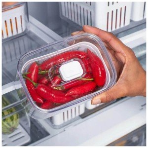 Organizador de Heladera Clear Fresh con Cesta 650ml OU | Andreplast