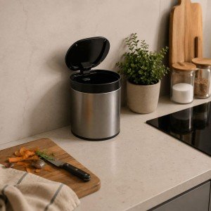 Cesto de Residuos 1,5L Acero Inoxidable Aston Home | Andreplast