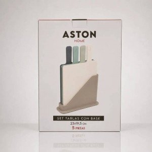 Set de Tablas de Picar con Base 5 Piezas Aston Home | Andreplast