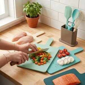 Set de Tablas de Picar con Base 5 Piezas Aston Home | Andreplast