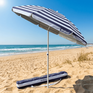 Sombrilla Playera Reclinable 2m Azul y Blanco Brogas | Andreplast