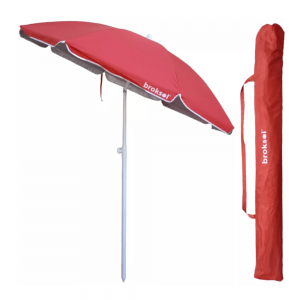 Sombrilla Playera Reclinable 2m Roja Brogas | Andreplast