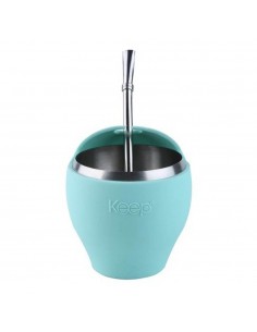 Mate Acero Silicona Antideslizante c/ Bombilla Keep | Andreplast